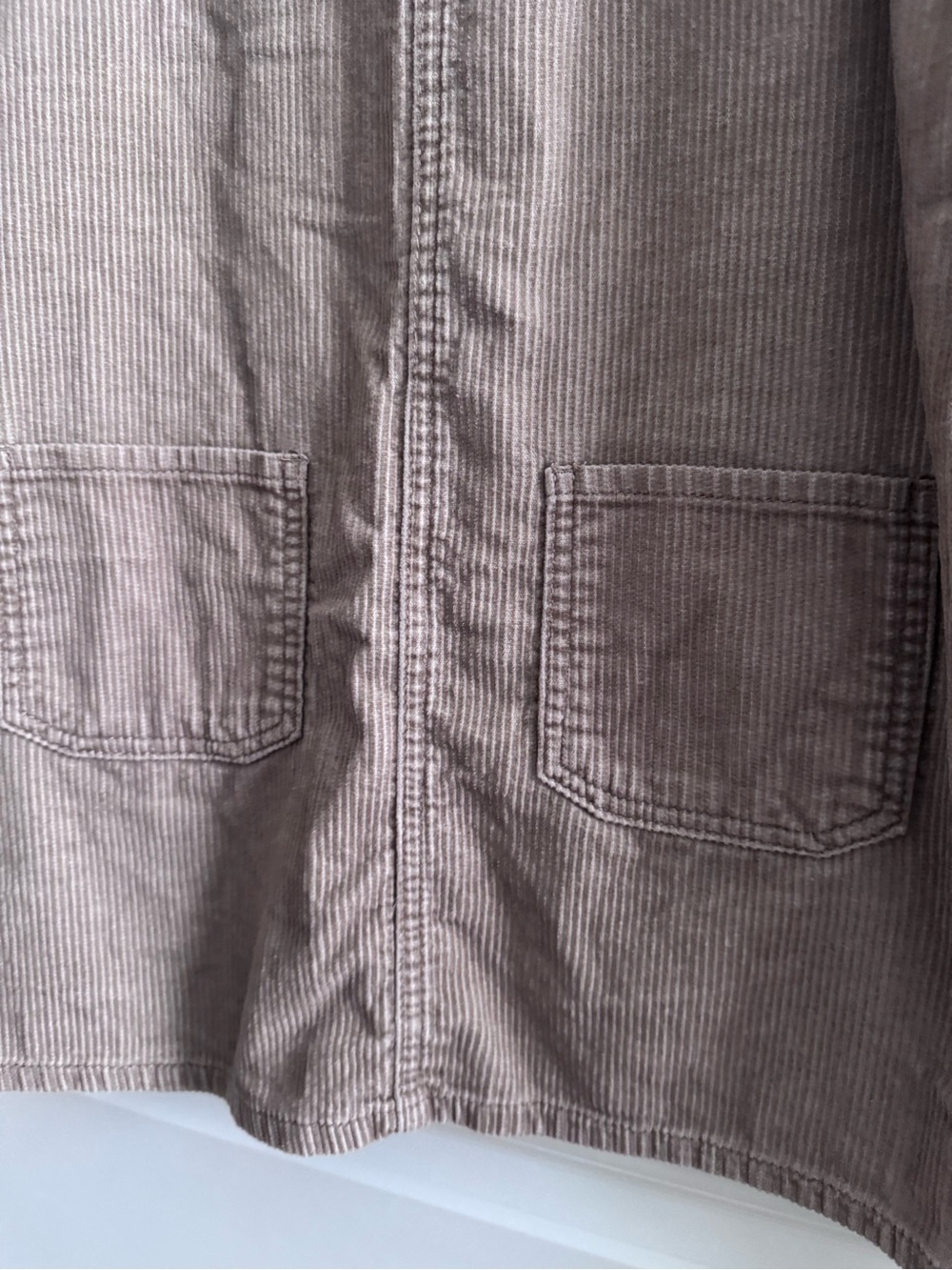 Blue Spice Light Taupe Corduroy Overall Dress - Picture 3 of 5